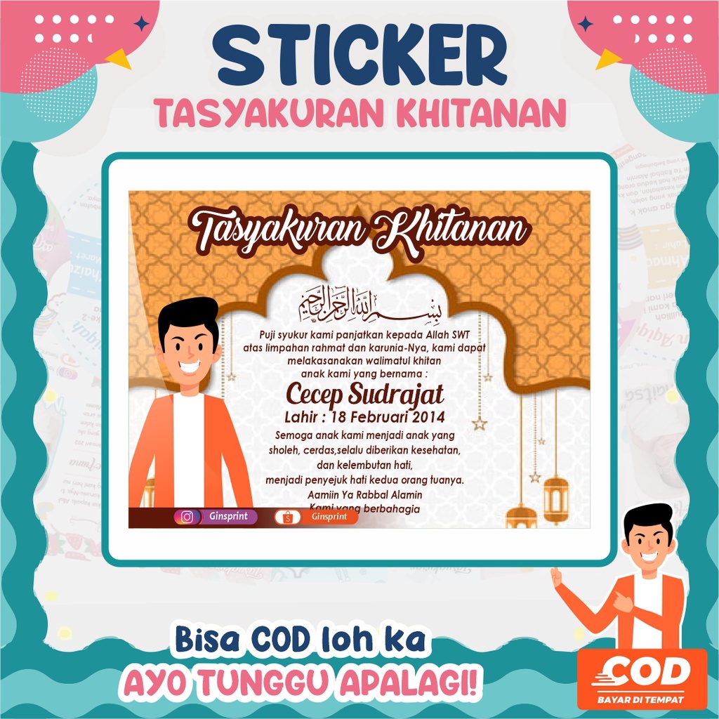 Sticker Syukuran Khitan