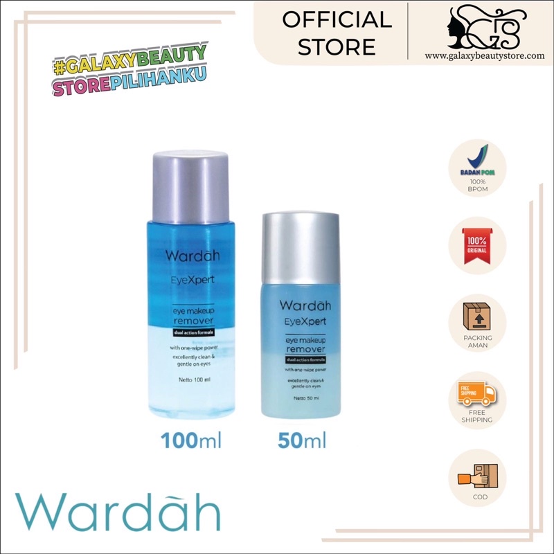 WARDAH EYEXPERT EYE MAKEUP REMOVER 100ML & 50ML / MAKEUP REMOVER WARDAH