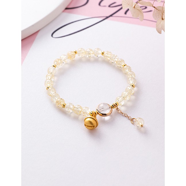 LRC Gelang Tangan Fashion Popcorn Bell Bell Beaded Single Ring Bracelet F88915