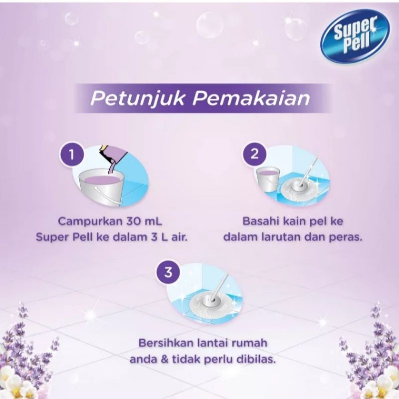 Super Pell Baby / Super Pel Pembersih Lavender Lantai kamar bayi Lantai