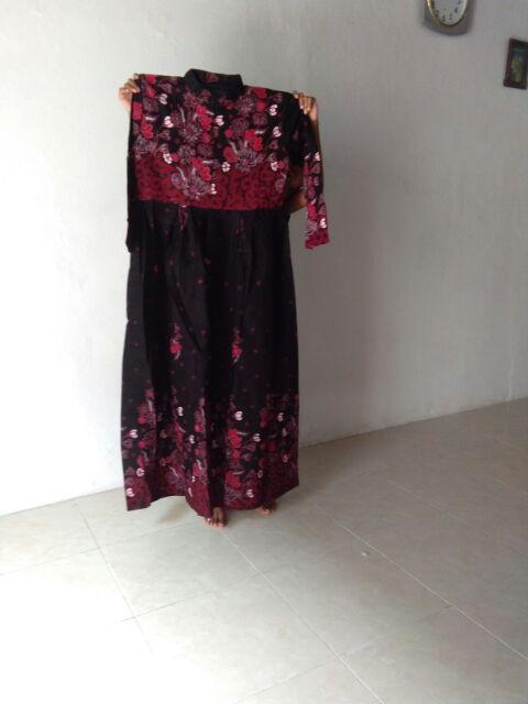 Batik Couple Keluarga Sania Ruffle Ori Ndoro Jowi Dnt Motif Sakura Merah Termurah