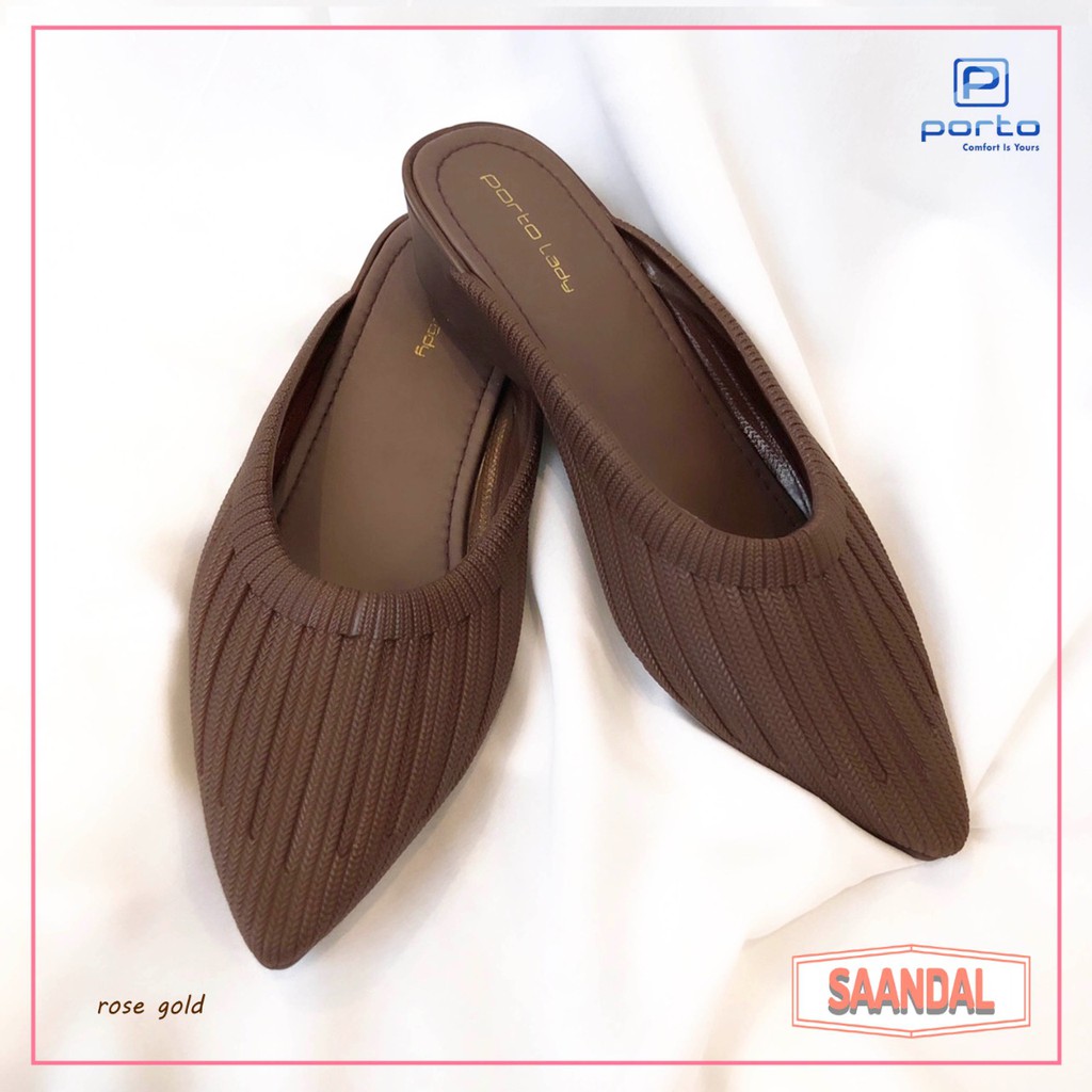 Sepatu Wedges Selop Porto DTA Model Korea Jelly (BISA SATUAN)