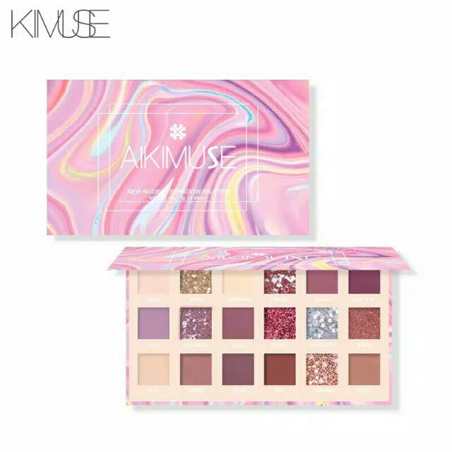 AIKIMUSE Eyeshadow Palet 18 Warna nude /Gliter