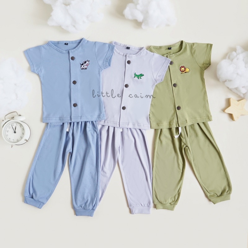 LITTLECAIM - CLUE PAJAMAS SET | setelan anak unisex