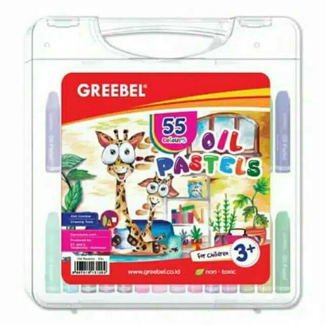 

Crayon Oil Pastel Greebel 55 Warna Colours Non Toxic