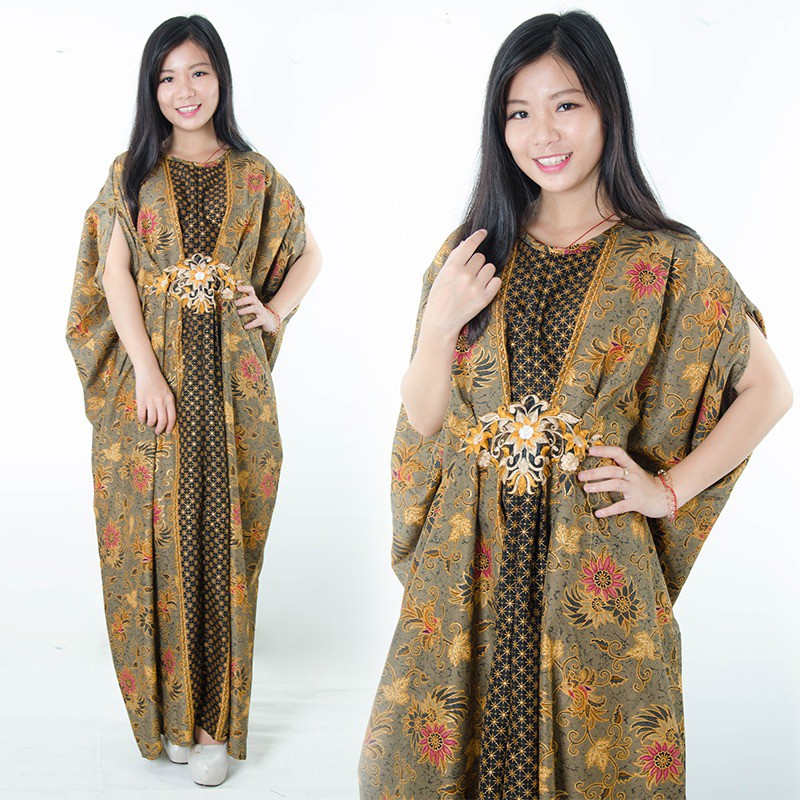 SB Collection Dress Maxi Gina Longdress Kaftan Gamis Jumbo Batik Wanita