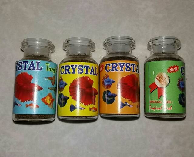 Pakan pellet ikan cupang hias lainnya, crystal. uk pelet 0,3mm. Murah