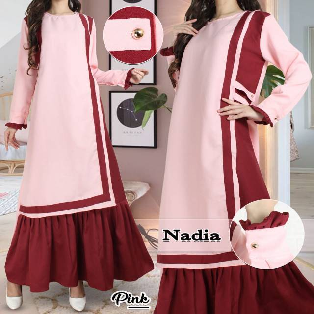 Gamis Nadia Maxy Dress Fashion Muslim Wanita