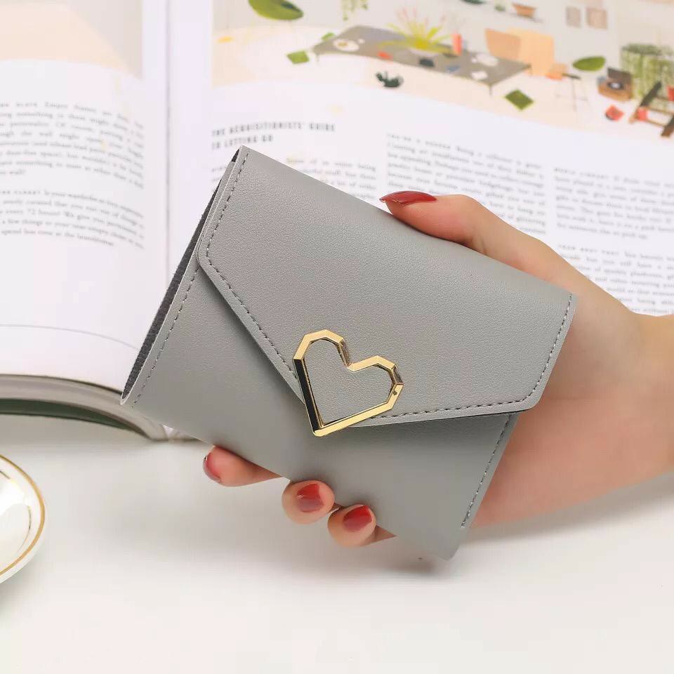 (COD )Dompet Wanita Dompet Kulit Impor Women Fashion Leather Wallet MALLSHOPPING