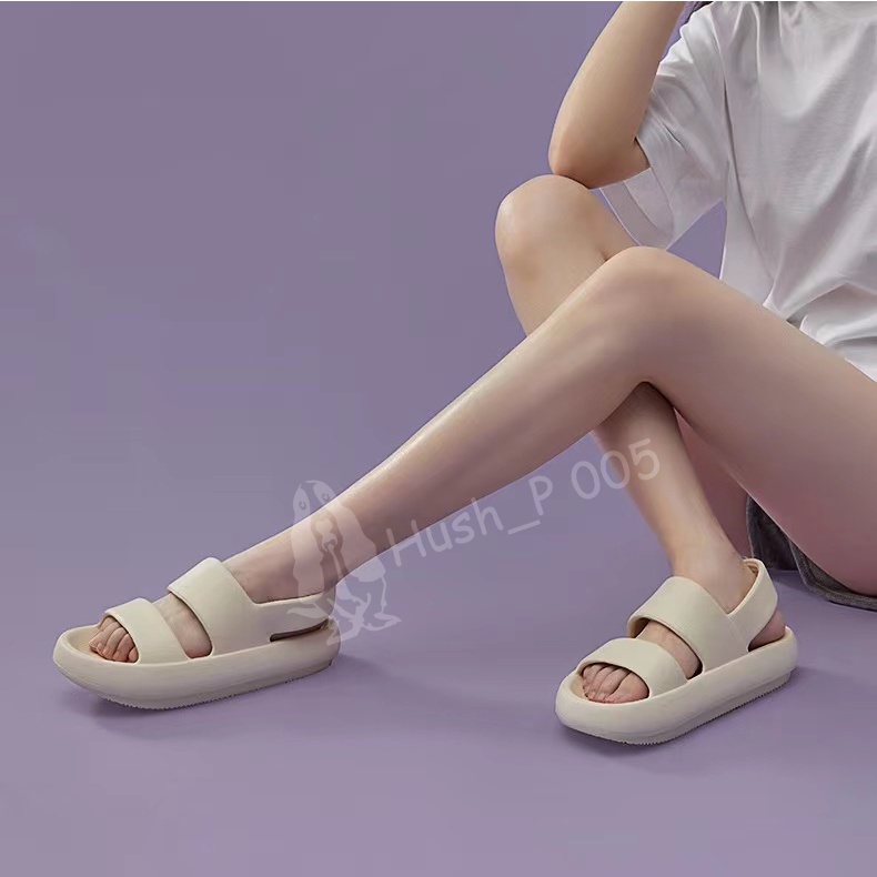 [Free sticker] Komin Lalisa Sandal Tali Wanita Import Korean Sendal Casual Non-Slip Original Sendal Gunung Outdoor Sandal Tali Wedges Empuk