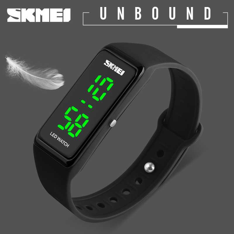 (100% BARANG ORI) SKMEI Wristband Jam Gelang LED - 1265A