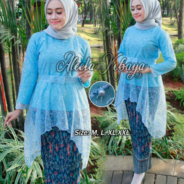 Setelan tunik tille (tunik + rok plisket)