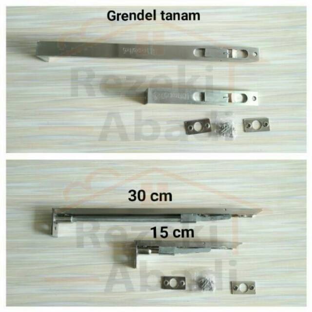 Grendel Tanam Pintu / Slot Pintu Atas Bawah
