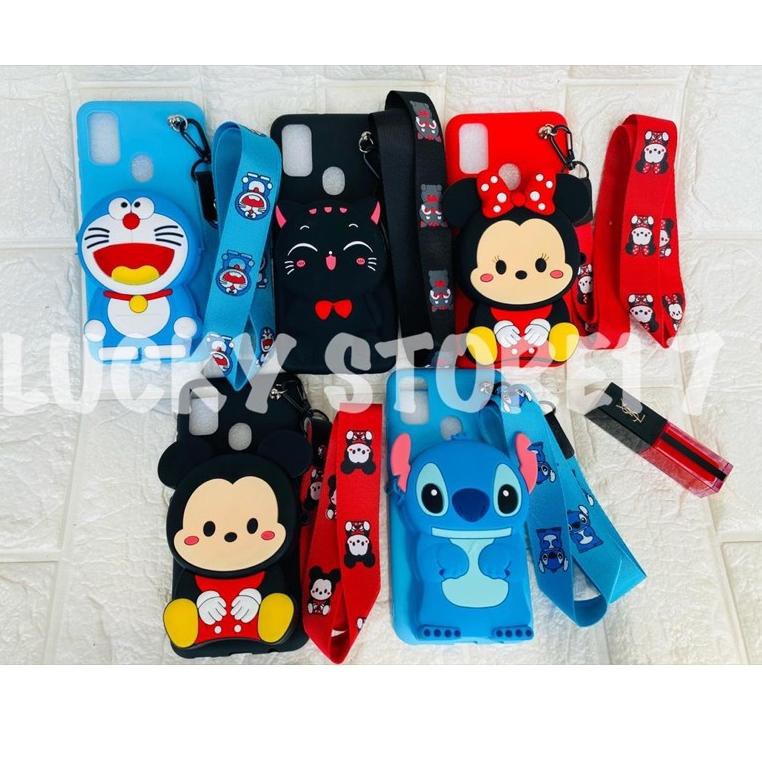 Pasti Murah.. VIVO Y11 Y12 Y12i Y15 Y17 Y30 Y30i Y50 Y65 Y66 Y69 Case Boneka Dompet Karakter + Tali