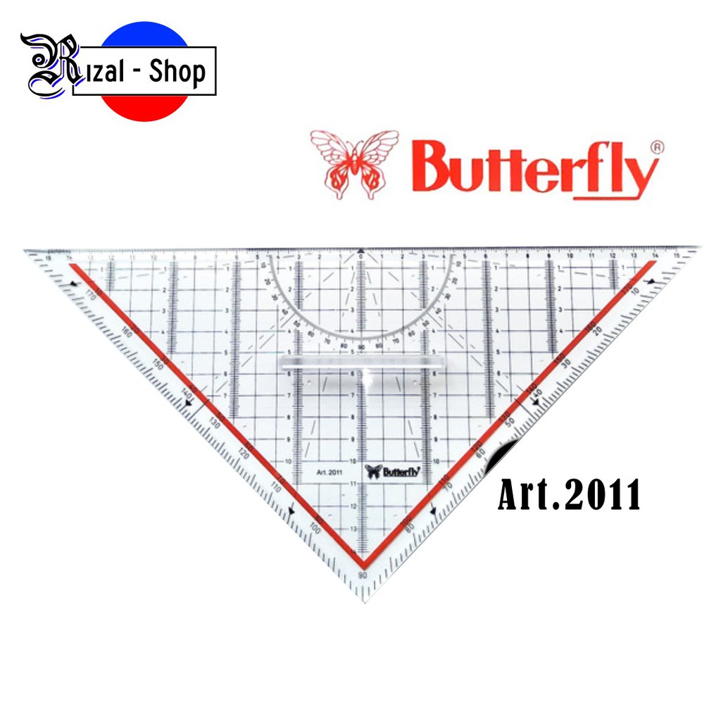 Jual Penggaristemplate Segitiga Butterfly Art2011 Triangle Ruler