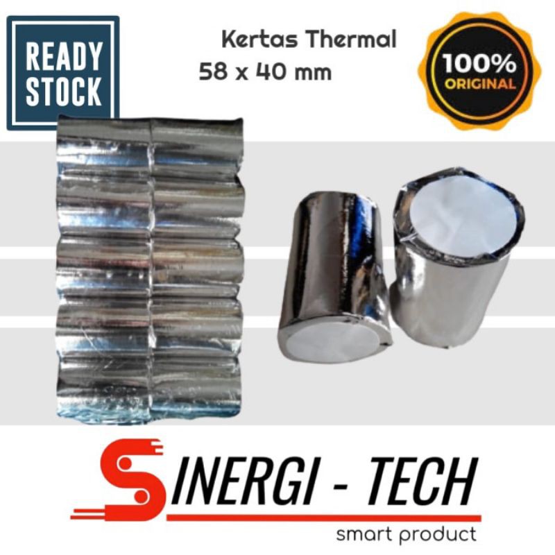 KERTAS THERMAL 58x40mm CETAK STRUK RESI PRINTER THERMAL