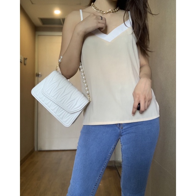 Creme Tank top avenue basic