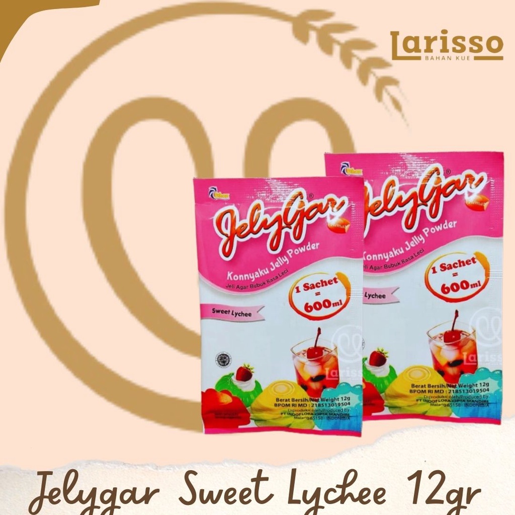 

ETHOZ JELYGAR KONNYAKU JELLY POWDER SWEET LYCHEE 12GR