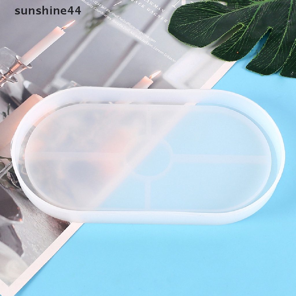 Sunshine Cetakan Epoxy Resin Bentuk Oval Bahan Silikon Untuk Membuat Kue DIY