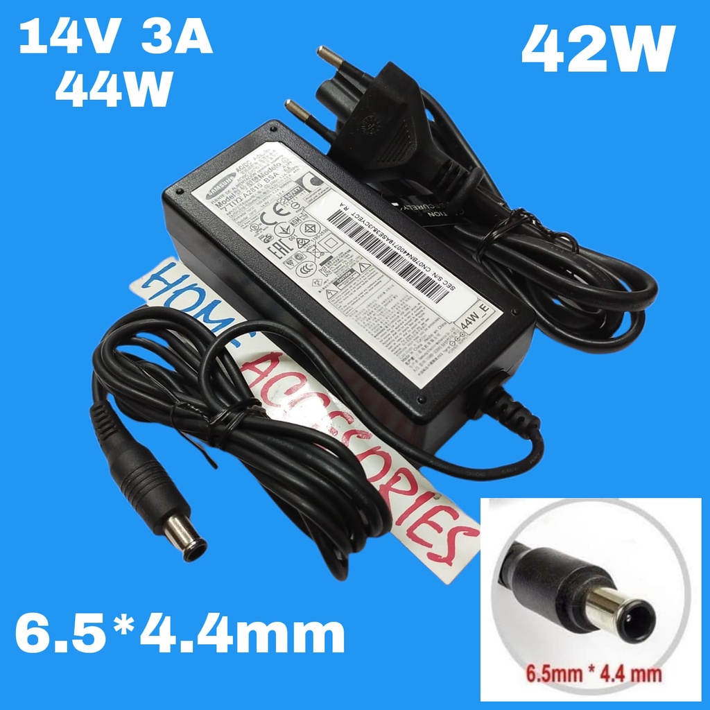 Charger / Adaptor TV Monitor LED LCD Samsung 15" 17" 18" 19" 20" 22" 23" 24" 27" 14V 3A