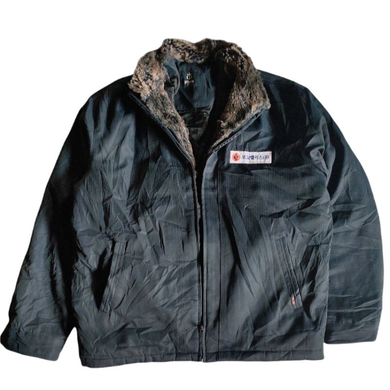 jaket tebal double iner second original thrift