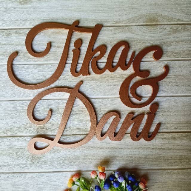 10 cm Huruf Kayu Timbul Custom Tulisan Nama Toko Hiasan Dinding