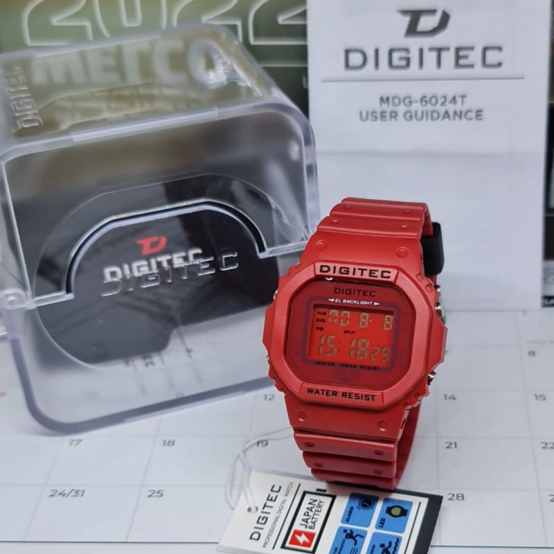 Jam Tangan Pria Fashion Digital DIGITEC DG 6024 Rubber Original