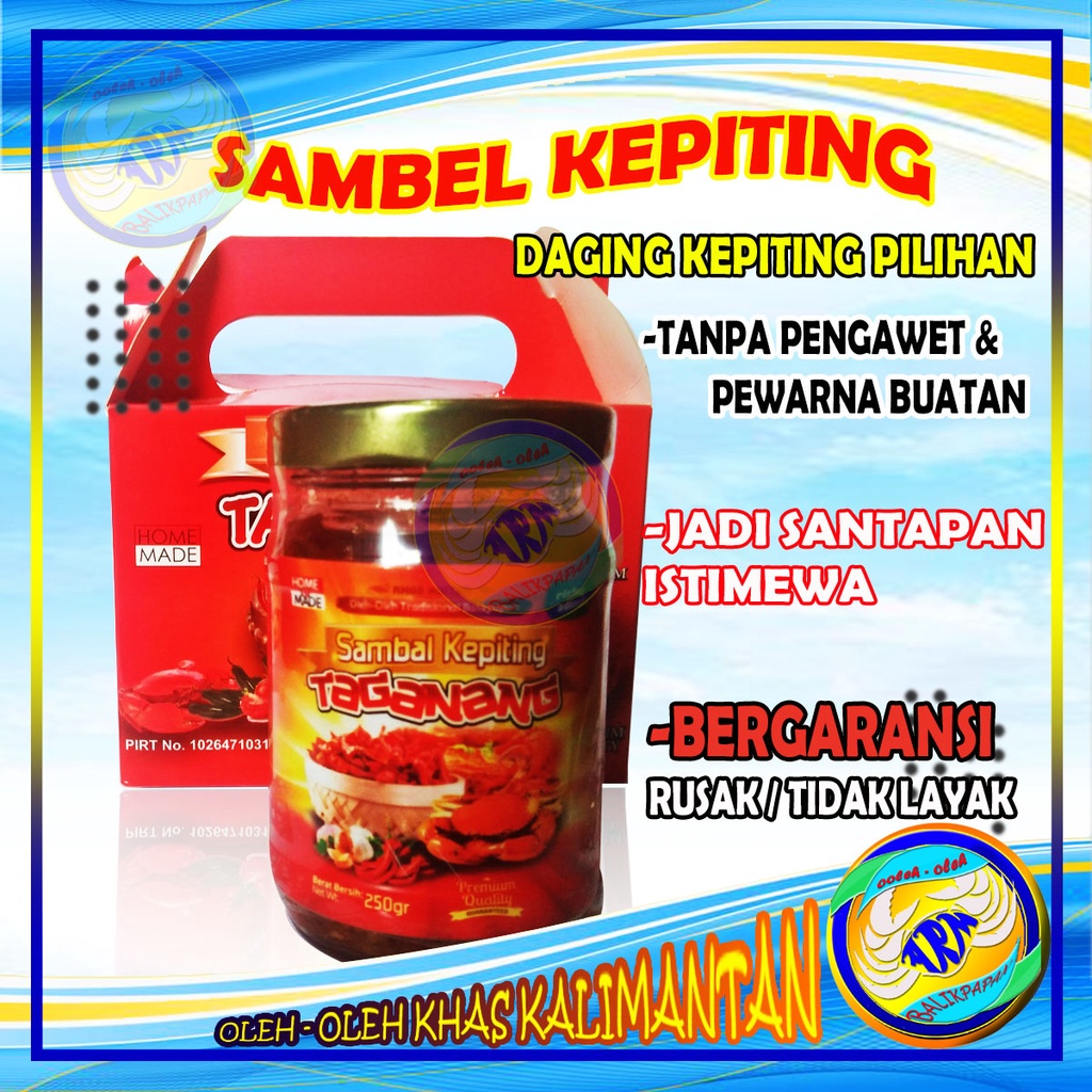 sambal sambel kepiting bumbu masak pedas instan olahan seafood khas kalimantan oleh oleh balikpapan