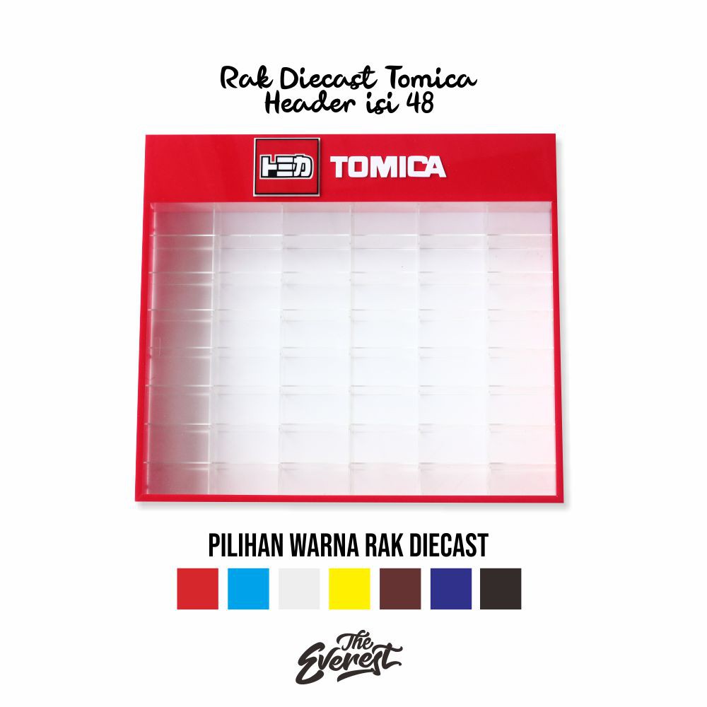RAK TOMICA AKRILIK KARDUS MASUK ISI 48 / RAK TOMICA CUSTOM ISI 48 KARDUS MASUK