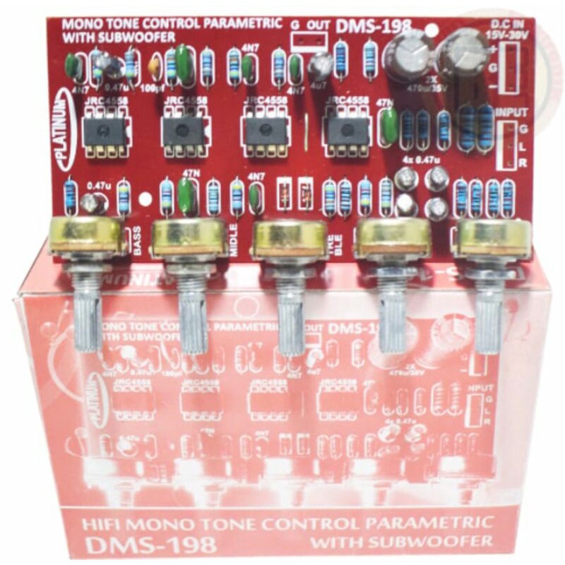 KIT TONE CONTROL PARAMETRIC MONO PLUS SUBWOOFER DMS-198