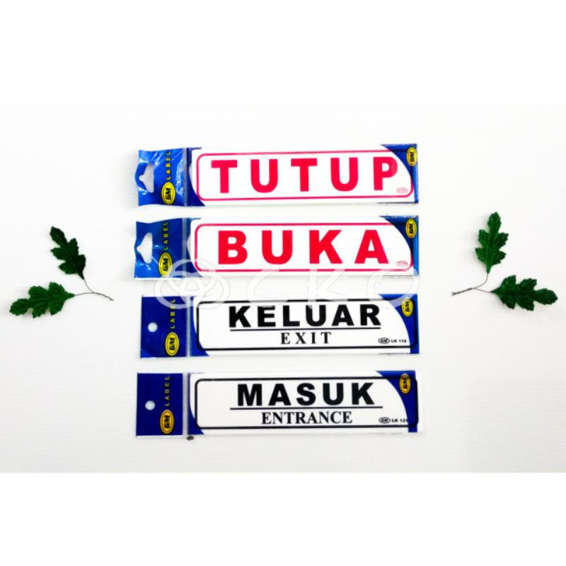 

Papan Tulisan Acrylic / Sign Board acrylic Tutup Buka / keluar masuk dll