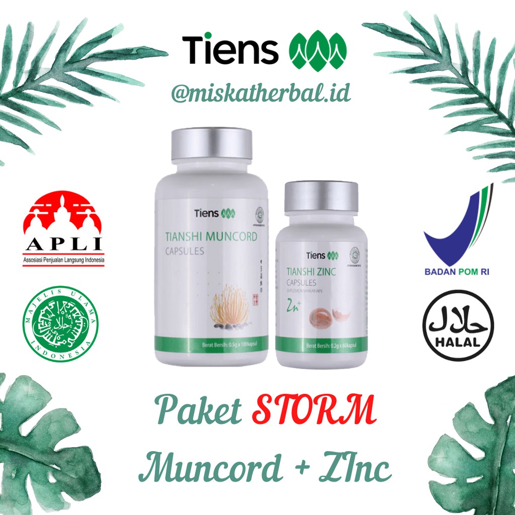 Tiens Muncord Cordyceps Zinc Paket Strongman Stamina Vitalitas Pria Tiens Eceran