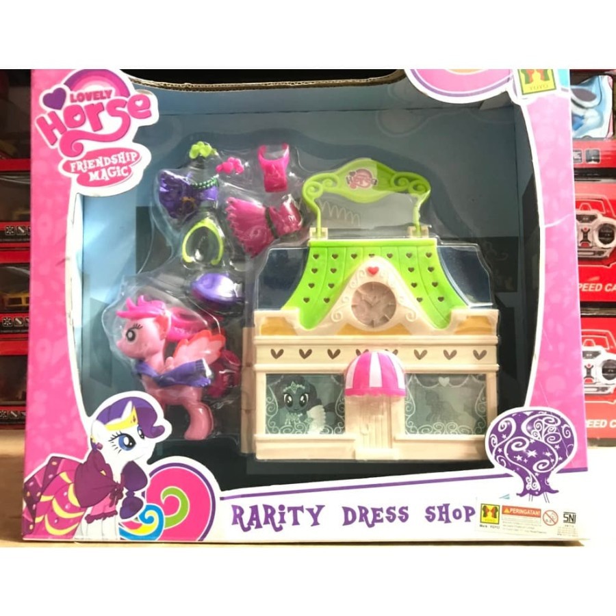 Mainan Anak My Little Pony Friendship Rarity Dress Shop LL07