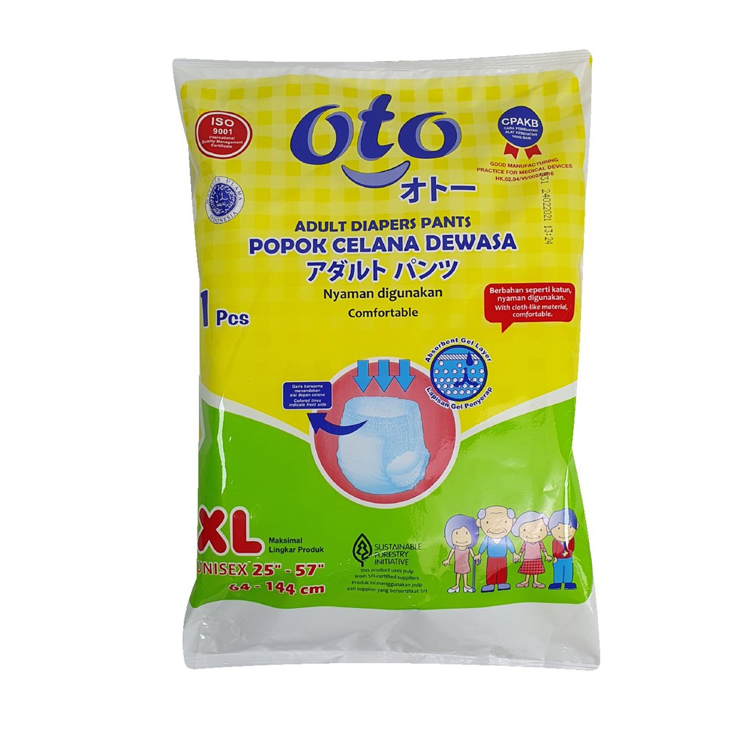 OTO Popok Dewasa model Celana Adult Diapers Pants size M / L / XL isi 1 pc