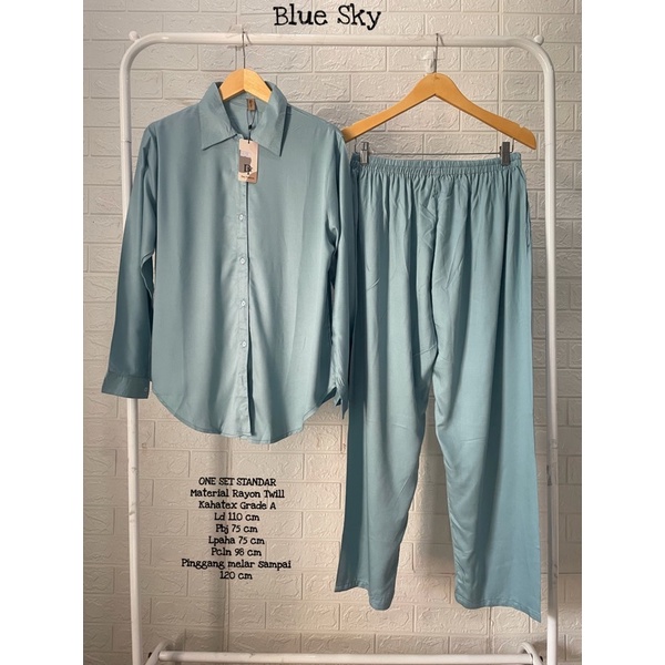 BEST SELLER ONE SET STANDAR POLOS-Blue sky Ld 110