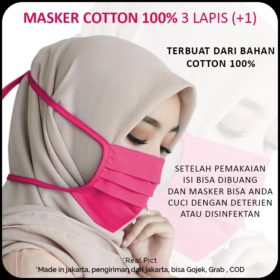 MASKER TISSUE TALI HIJAB KAIN KATUN 100% / MASKER TISSUE / MASKER ISI TISSUE TALI HIJAB