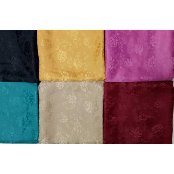 ♟ Jilbab kerudung satin jaguar jaguard jacquard satin emboss motif syumor silk ➤