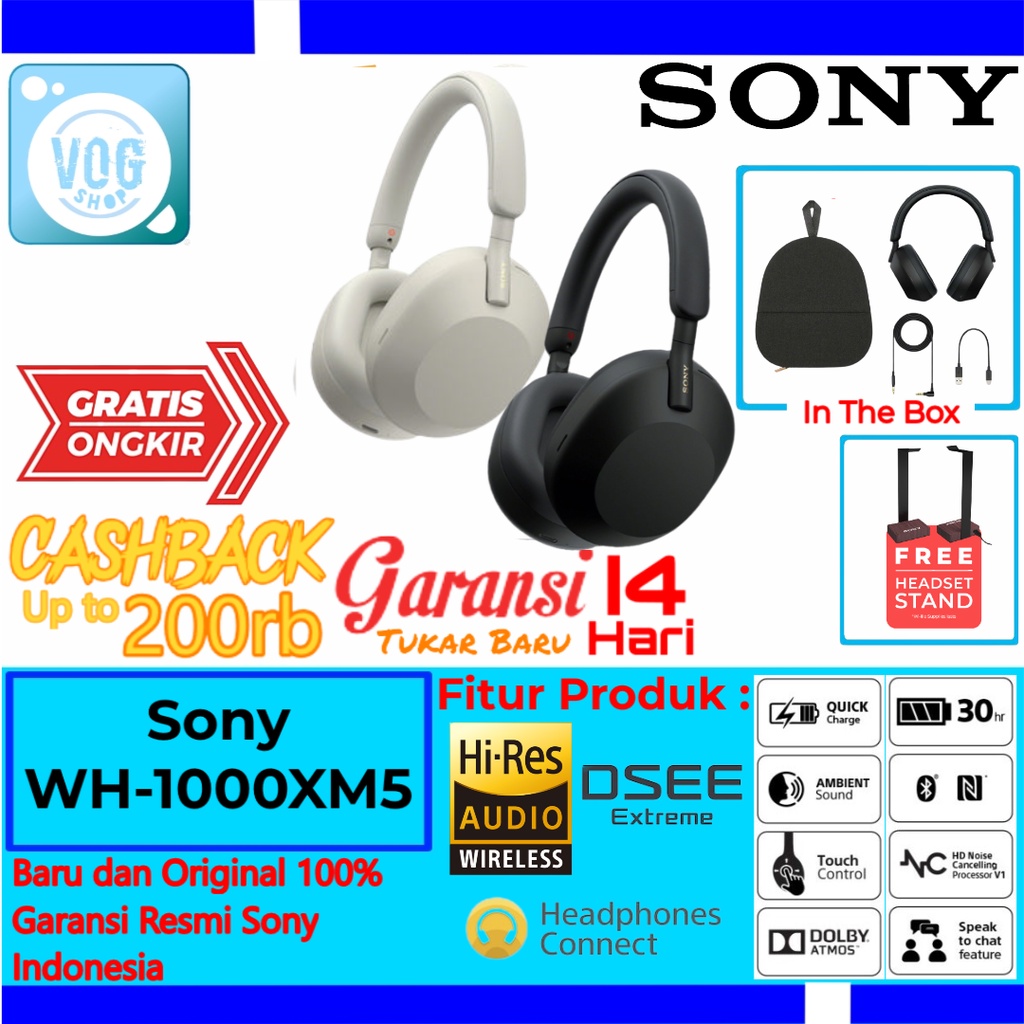 Sony WH1000XM5 Wireless Headphone - Sony WH-1000XM5 - Sony WH 1000XM5