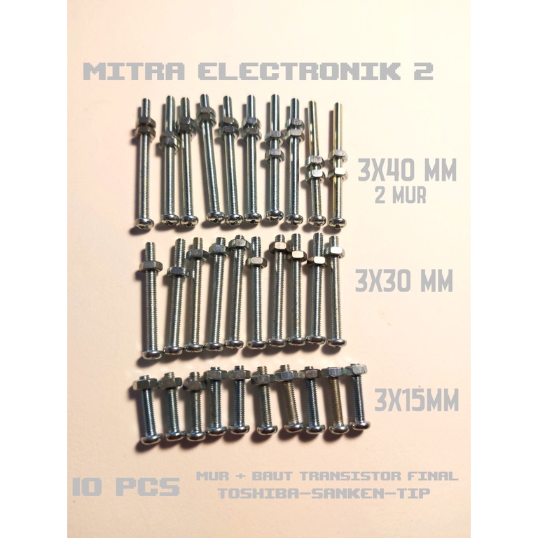 BAUD +MUR TRANSISTOR FINAL TOSHIBA SANKEN 3mm TIP 10 PCS