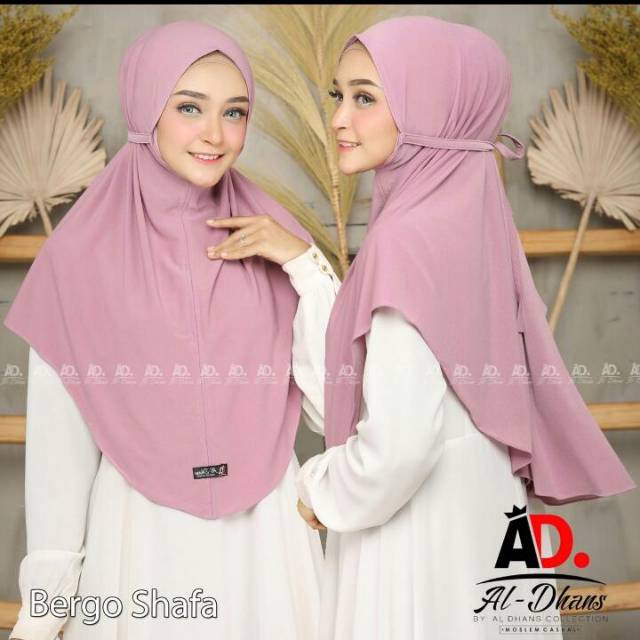 Hijab Instan BERGO By ALDHANS Jersey Polos Non Pad