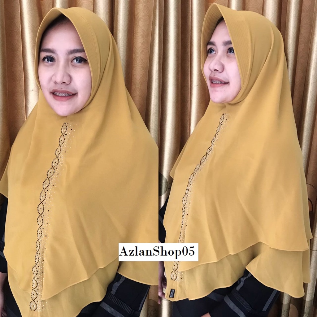 KERUDUNG BERGO KHIMAR PAYET jersy BABY DOLL MOTIF GELOMBANG 2 LAYER  JUMBO, TIDAK TEMBUS PANDANG DAN NYAMAN DI PAKAI &quot; TERLARISSS&quot;