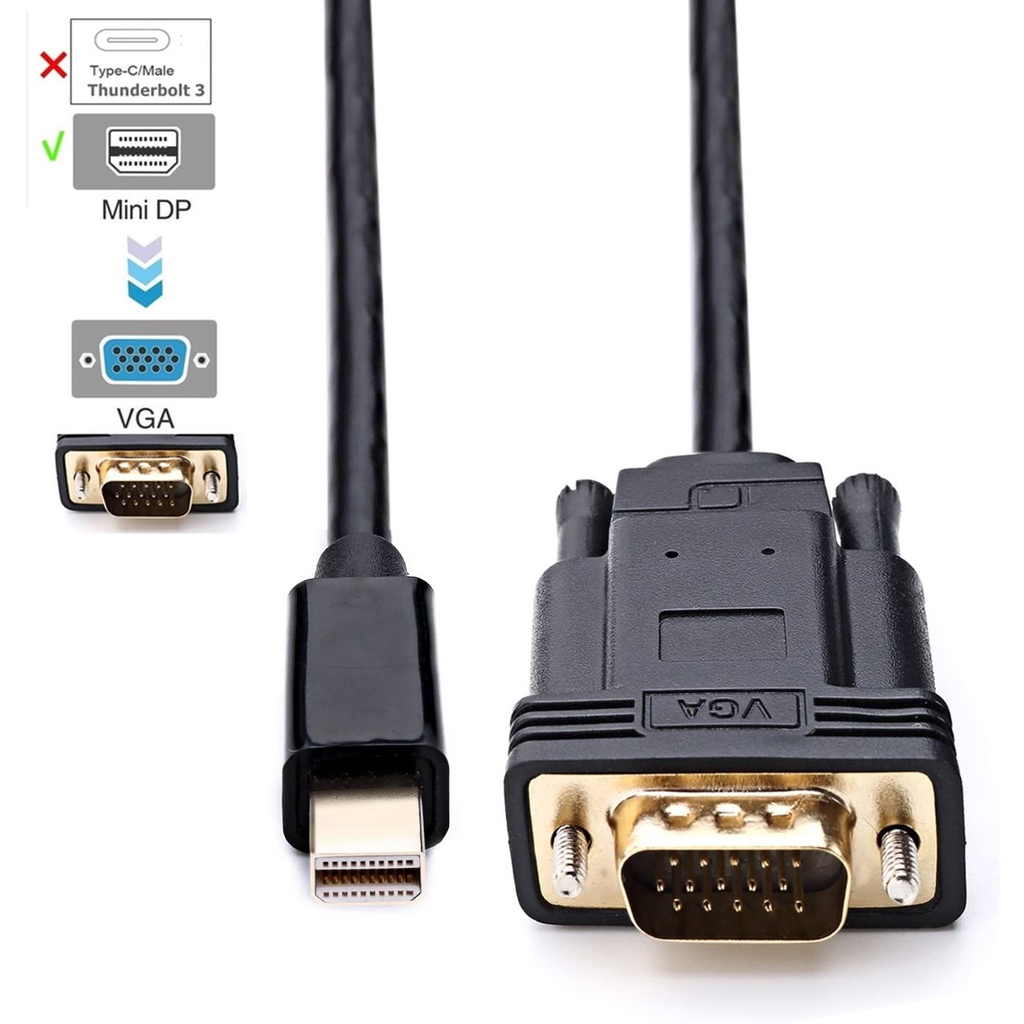 Thunderbolt Mini Display Port To Vga 1.8 Meter# MINI DP TO VGA-1.8M