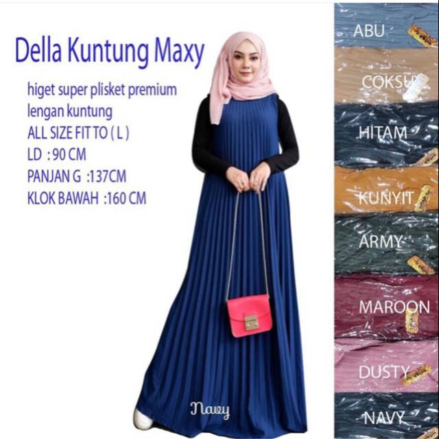 [Fashion Muslim] LONG DRESS PLIKET kuntung | maxy | lengan kuntung