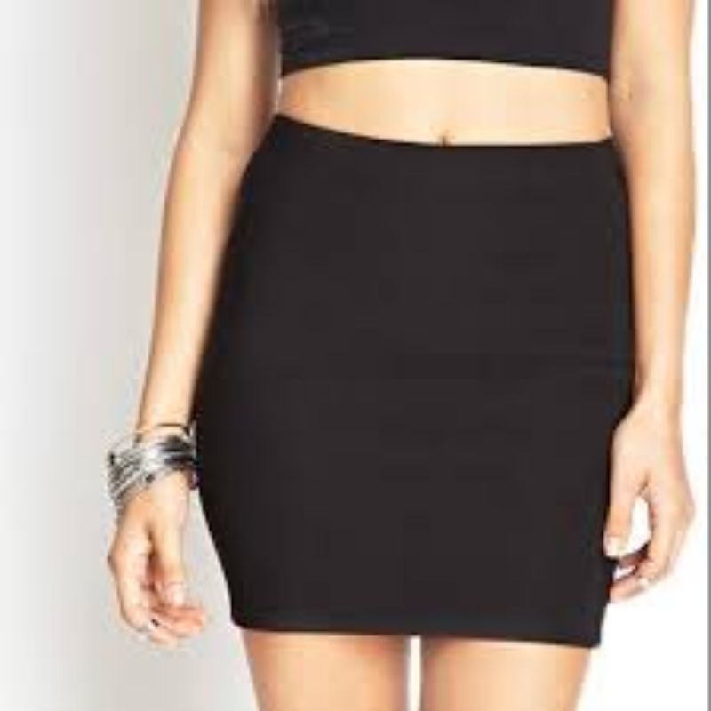 Forever 21 F12 Rok skirt Pencil Midi Stretch Wanita Women Original