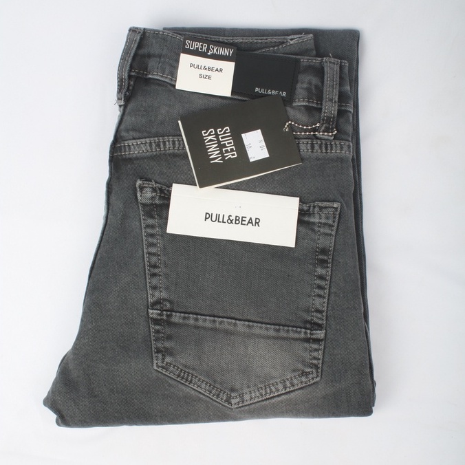 BIG SIZE JEANS PRIA PULL&amp;BEAR BLACK JUMBO SLIM FIT BESAR