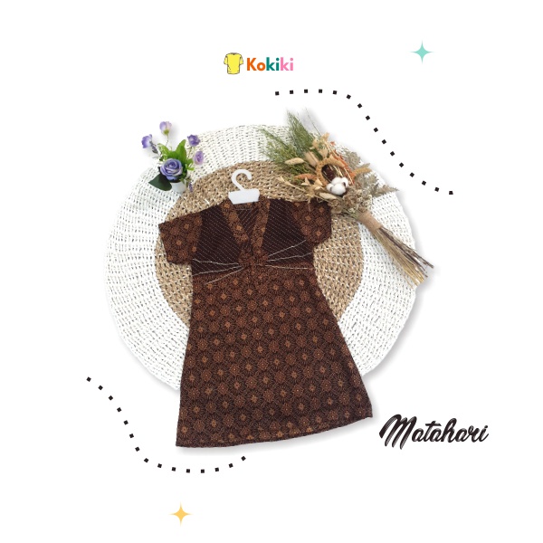 Dress Batik Nabila Anak Perempuan/Motif Capucino/Usia 0-7 Tahun