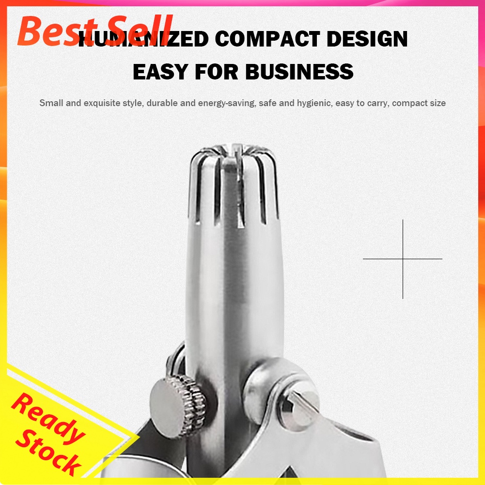 Washable Manual Nose Hair Trimmer Stainless Steel Nasal Ear Hair Shaver