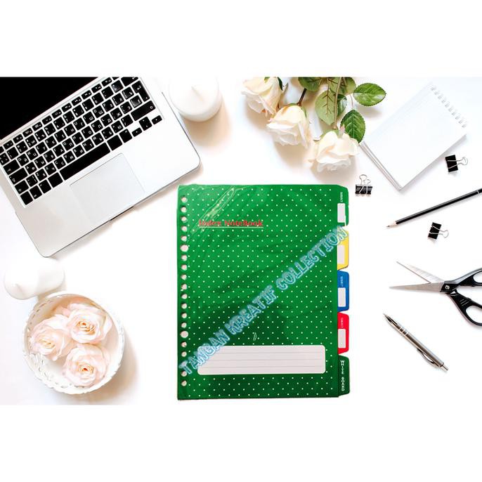

BEST SELLER Pembatas Binder Kertas Polkadot Hijau Isi 5 TERJAMIN
