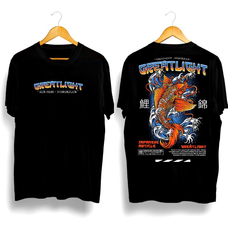 kaos pria/JAPANESE NISHIKIGOI FISH GREATLIGHT ORIGINAL/kaos distro