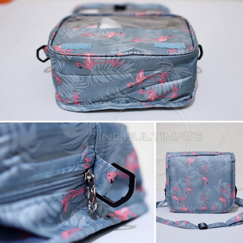 Travel Organizer Pouch Alat Mandi Pouch Make Up Tas Kosmetik Peralatan Mandi Motif IM OR 52-01